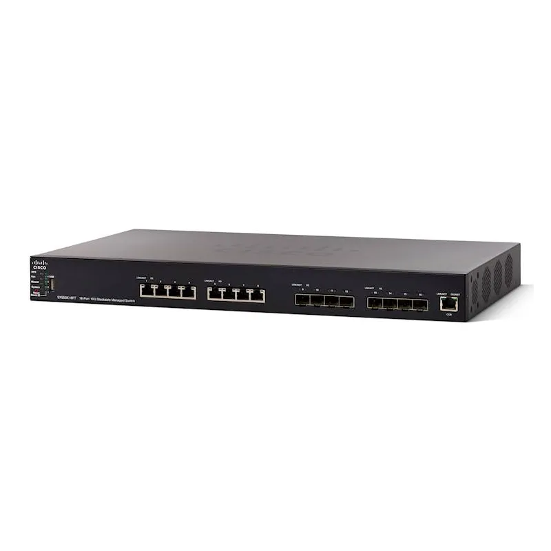 Cisco SX550X-16FT Anahtar, 8x 10Gigabit Ethernet, 8x SFP+, Yığınlama