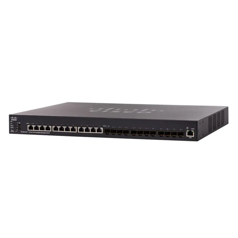 Cisco SX550X-24FT Switch 12x 10Gigabit RJ45, 12x 10Gigabit SFP+, Stackovatelný