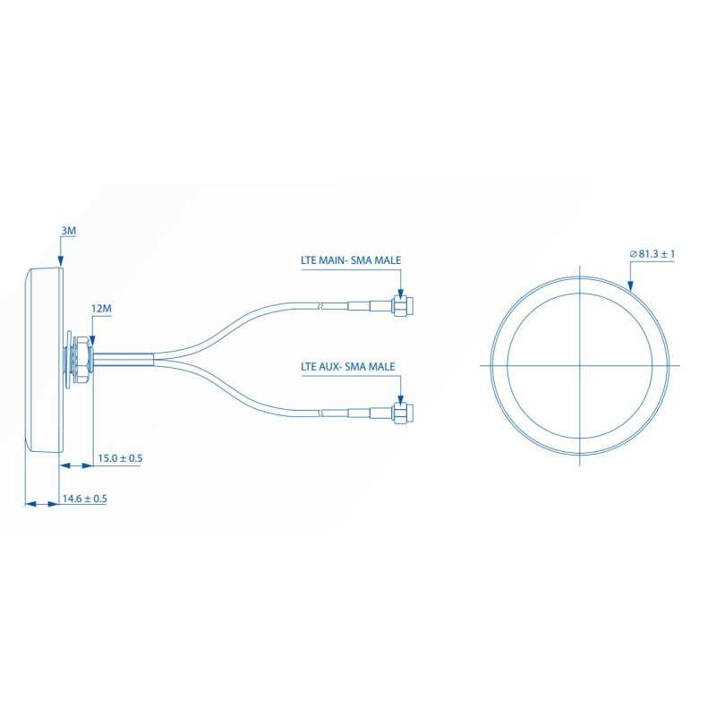 Teltonika 003R-00252 | LTE Antenna | Montaje en techo, SMA, COMBO MIMO - Imagen 4