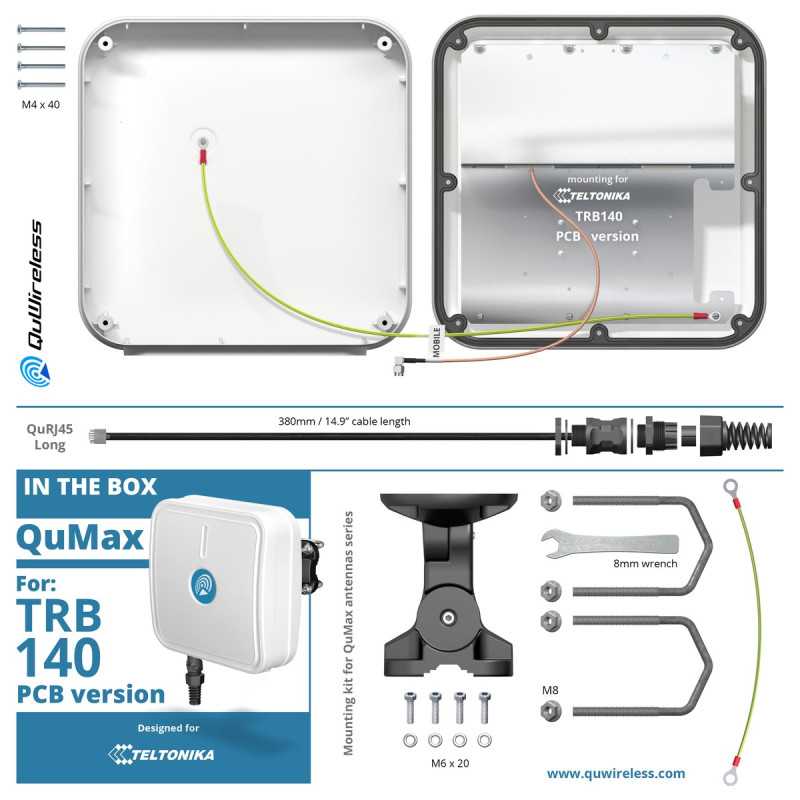 Teltonika TRB140 için QuWireless QuMax A140M-A LTE Anteni (kasa versiyonu) - Görsel 6