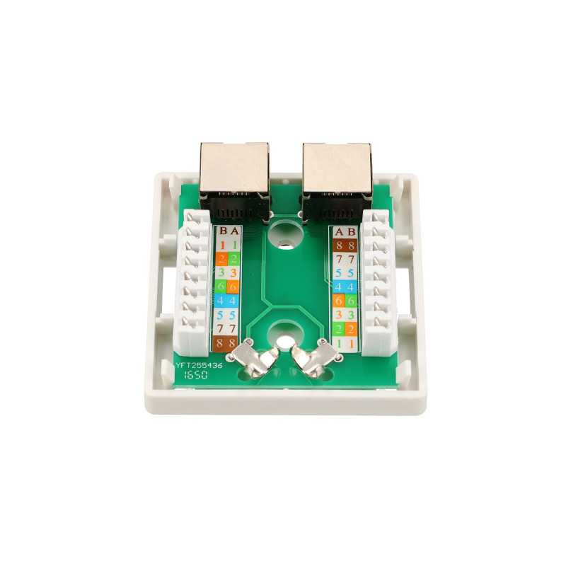Extralink | Povrchová zásuvka | 2x RJ45 KAT5E STP - Obrázek 4