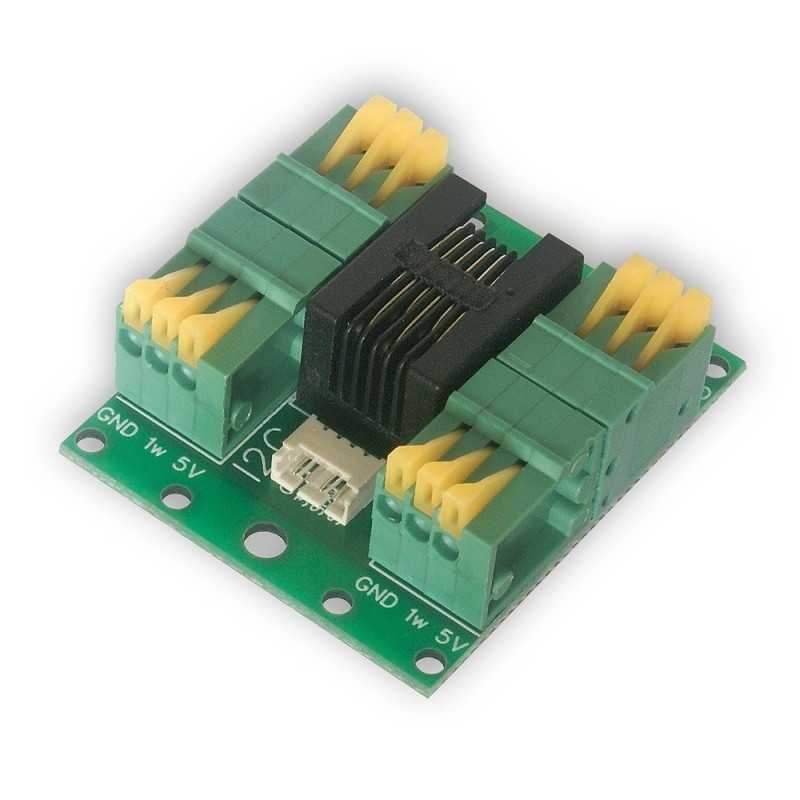 DS18B20 Tinycontrol Sensörü RJ12 Dağıtıcı, Vida Tipi, LAN Kontrolörü için, I2C - Görsel 3