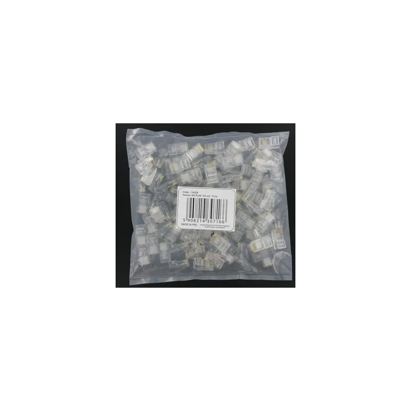 4WORLD RJ45 Konektory, UTP, Kategorizace 5E, 100 Kusů