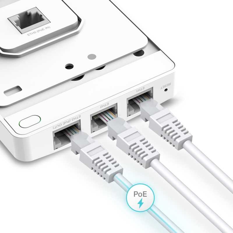 TP-Link EAP235-Wall Erişim Noktası, MU-MIMO, AC1200, Çift Bant, 4x RJ45 1000Mb/s, Duvara Monte - Görsel 3
