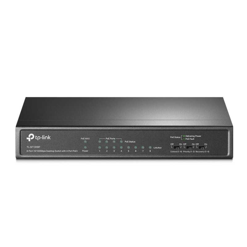 TP-Link TL-SF1008P | Switch | 8x RJ45 100Mb/s, 4x PoE - Imagen 2