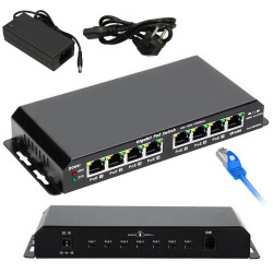 Коммутатор PoE Extralink KRATOS, 7x Gigabit PoE, 1x...
