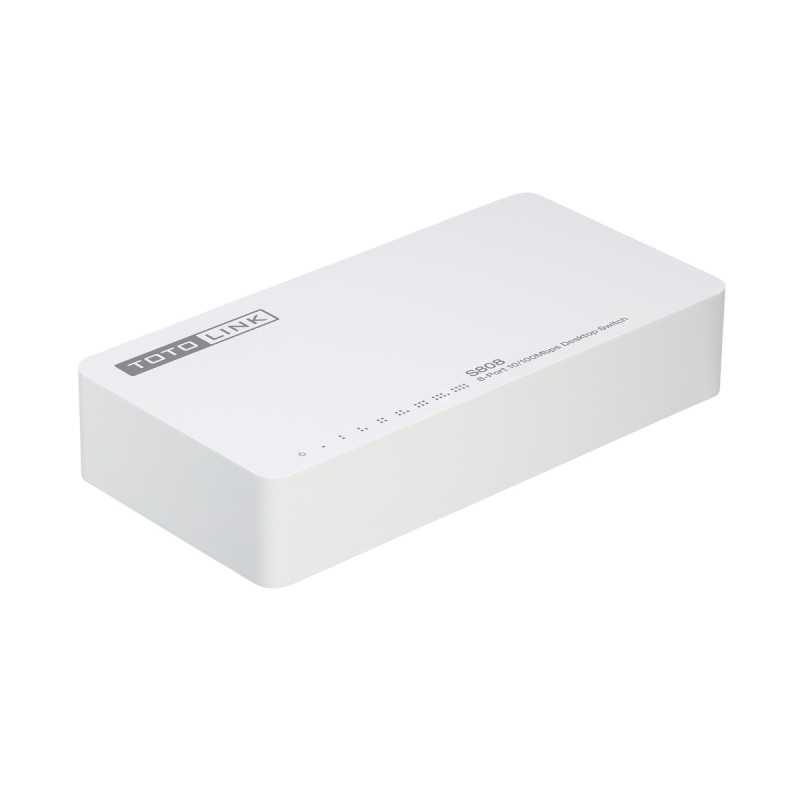 Коммутатор Totolink S808, 8x RJ45 100Mb/s, настольный корпус - Изображение 2