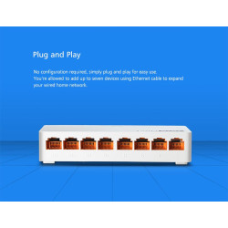 Коммутатор Totolink S808, 8x RJ45 100Mb/s, настольный корпус - Изображение 7