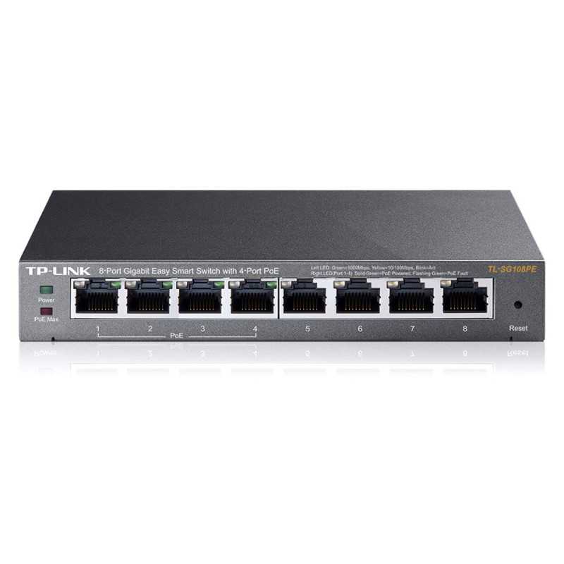 TP-Link TL-SG108PE | Switch | 8x RJ45 1000Mb/s, 4x PoE, 55W, Desktop, Gestionado