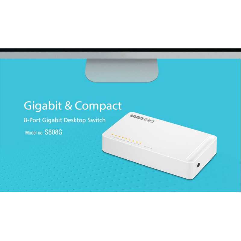 Totolink S808G | Switch | 8x RJ45 1000Mb/s Gigabit, Desktop - Imagen 4