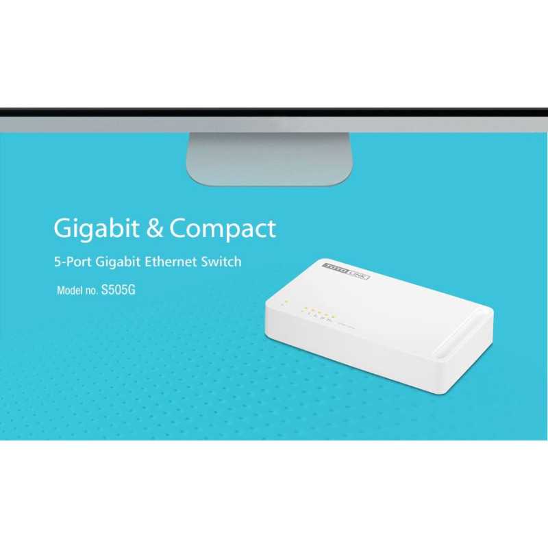 Totolink S505G | Switch | 5x RJ45 1000Mb/s Gigabit, obudowa Desktop - Zdjęcie 5