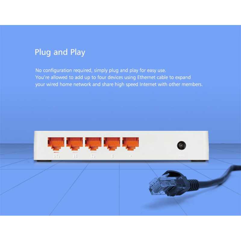 Totolink S505G | Switch | 5x RJ45 1000Mb/s Gigabit, Desktop - Imagem 9