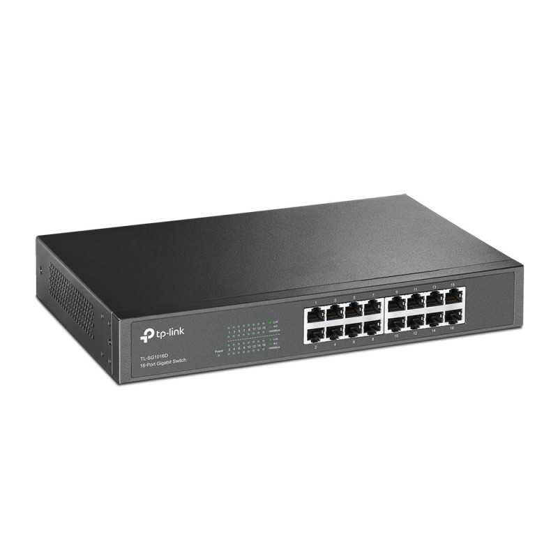 TP-Link TL-SG1016D | Switch | 16x RJ45 1000Mb/s, Rack, Niezarządzalny - Zdjęcie 2