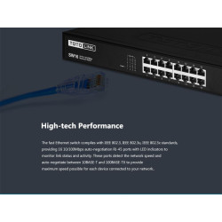 TOTOLINK SW16 16 PORT 10/100MBPS UNMANAGED SWITCH - Imagem 7