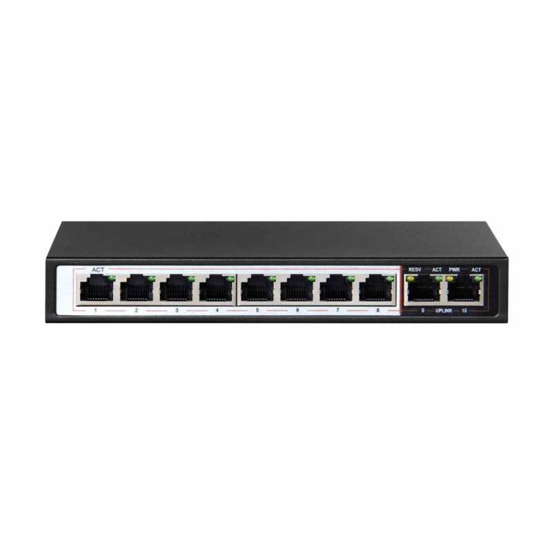 Extralink CERES | PoE Switch | 8x 100Mb/s PoE/PoE+, 2x RJ45 Uplink 100Mb/s, 96W - Imagen 2