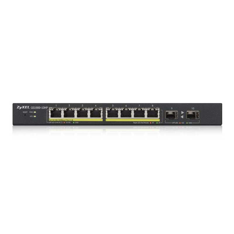 ZYXEL GS1900-10HP | Switch | 8x RJ45 1000Mb/s PoE, 2x SFP, 77W, managed - Image 2