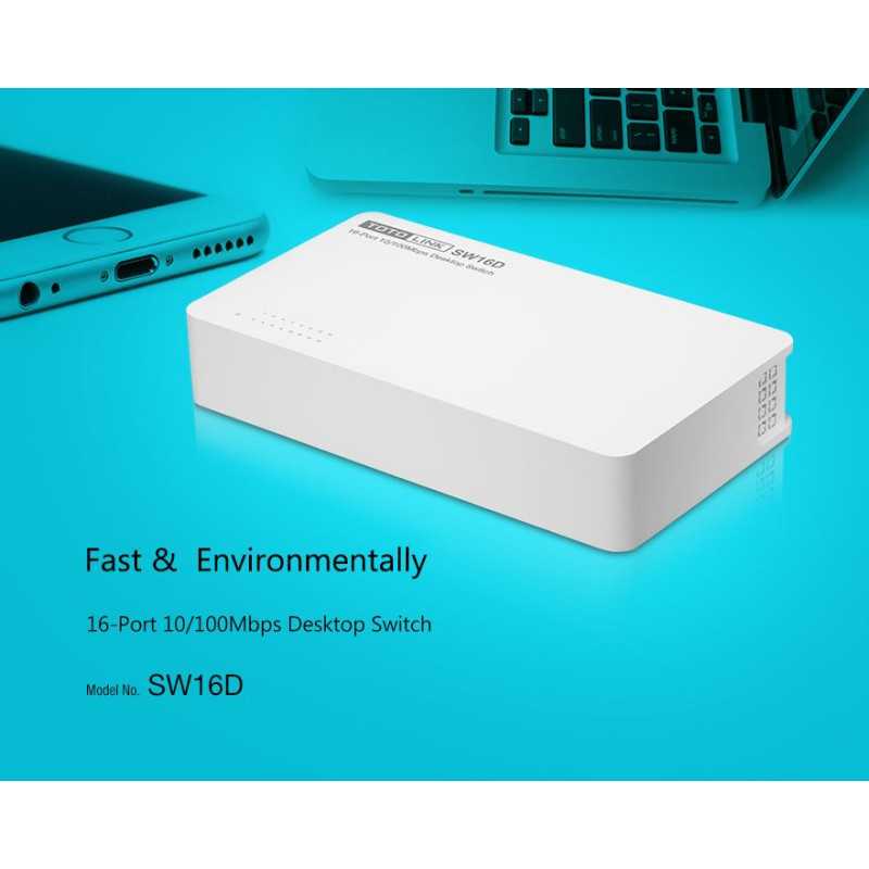 Totolink SW16D | Schalter | 16x RJ45 100Mb/s, Desktop, nicht verwaltet - Bild 5
