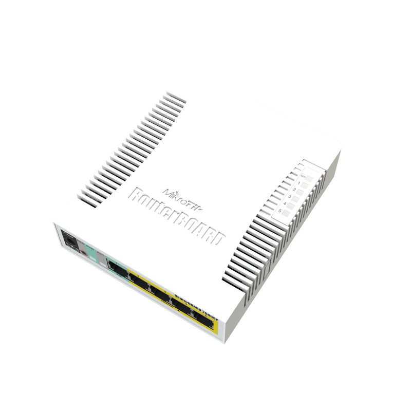 Коммутатор MikroTik RB260GSP, CSS106-1G-4P-1S, 5x RJ45 1000Mb/s, 1x SFP, 4x Пассивный PoE - Изображение 2
