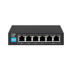 Extralink KRIOS | Switch PoE | 4x Gigabit PoE/PoE+, 2x RJ45 Uplink Gigabit, 60W - Imagen 2