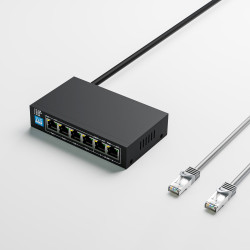 Extralink KRIOS | Switch PoE | 4x Gigabit PoE/PoE+, 2x RJ45 Uplink Gigabit, 60W - Imagen 5