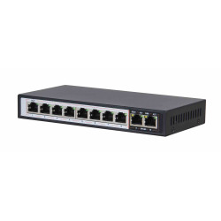 Коммутатор PoE Extralink PERSES, 8x Gigabit PoE/PoE+, 2x Gigabit RJ45 Uplink, 96W - Изображение 3
