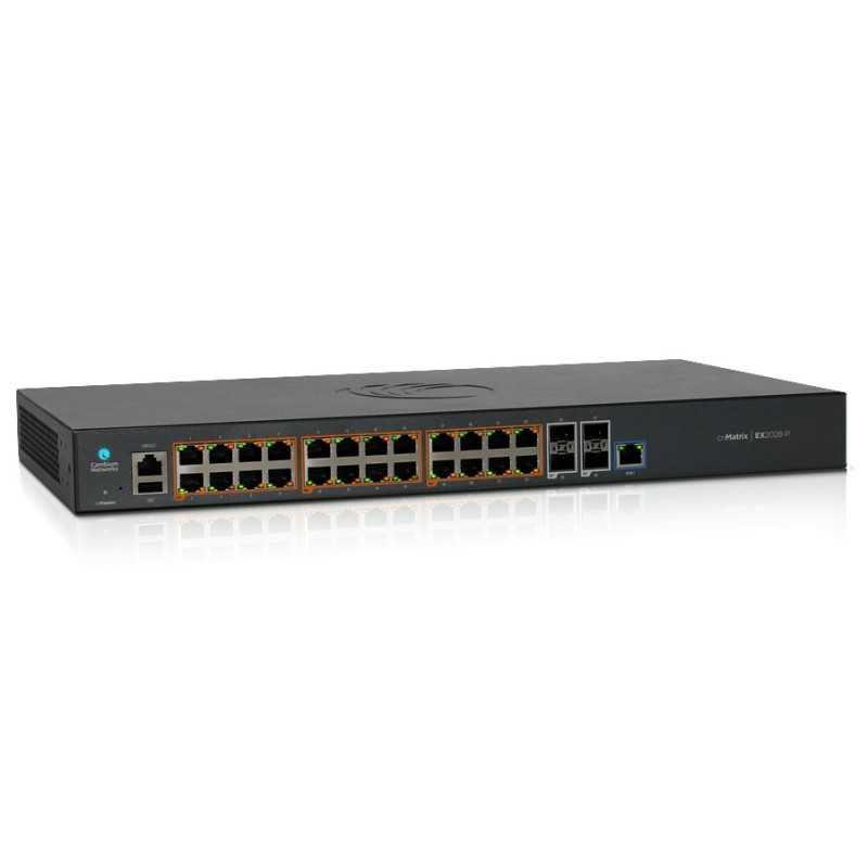 Cambium L2+ cnMatrix EX2028-P | Switch | 24x RJ45 1000Mb/s PoE+, 4x SFP+, řízený