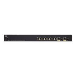 Cisco SG355-10P Anahtarı, 10x 1000Mb/s PoE, 62W, 2x Combo (RJ45/SFP) - Görsel 3