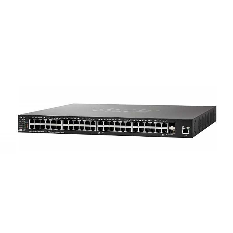 Коммутатор Cisco SG350XG-48T, 46x 10Gigabit Ethernet, 2x 10G Combo (RJ45/SFP+), Стекинговый - Изображение 2