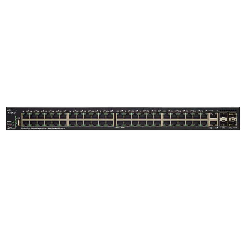 Cisco SG350X-48 | Switch | 48x Gigabit RJ45, 2x 10G Combo(RJ45/SFP+), 2x SFP+, apilable - Imagen 2
