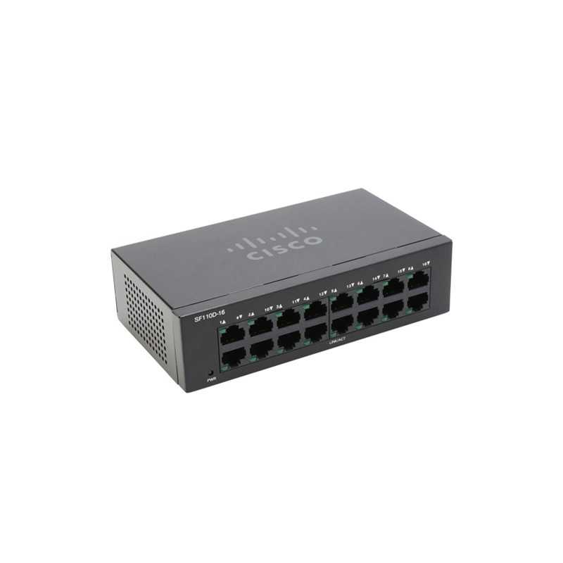 Cisco SF110D-16 Anahtarı, 16x 100Mb/s, Masaüstü Kasa - Görsel 3