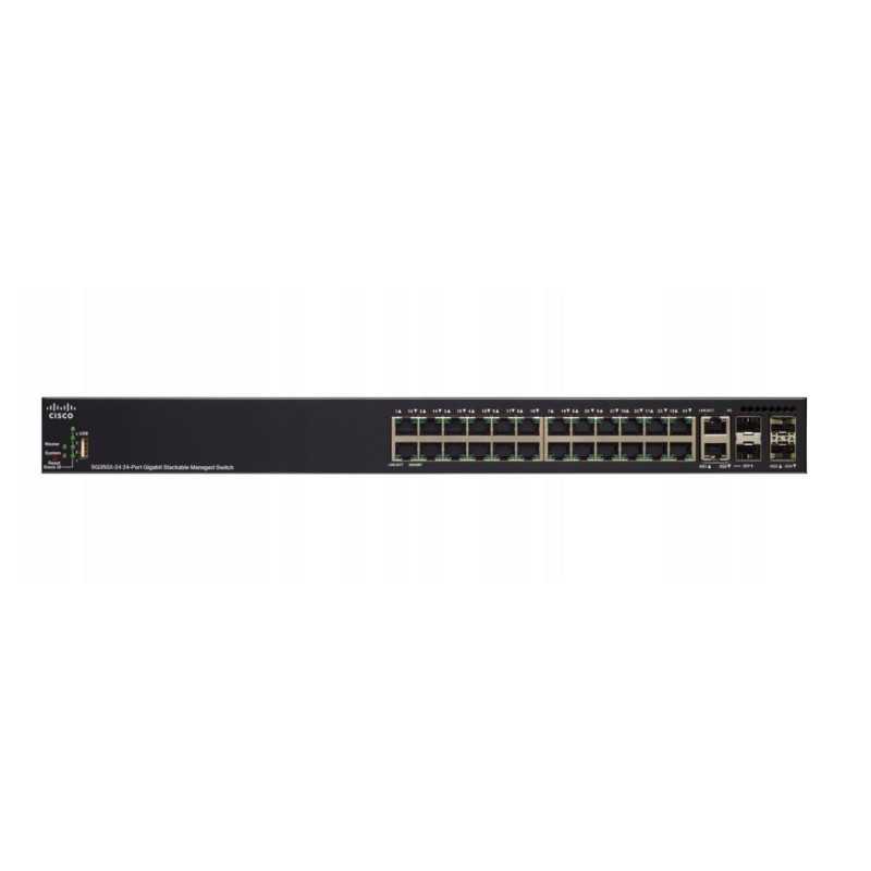 Cisco SG350X-24 | 24x Gigabit RJ45 Switch, 2x 10G Combo(RJ45/SFP+), 2x SFP+, Apilable - Imagen 2