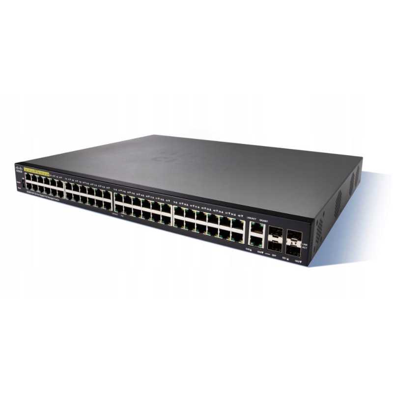 Cisco SG350-52P | Switch PoE | 48x 1000Mb/s PoE, 375W, 2x Combo(RJ45/SFP) + 2x SFP, Administrado - Imagen 2