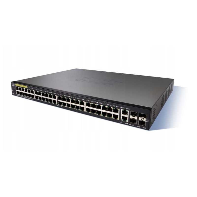 Cisco SG350-52MP | Switch PoE | 48x 1000Mb/s Max PoE, 740W, 2x Combo(RJ45/SFP) + 2x SFP, Administrado - Imagen 2
