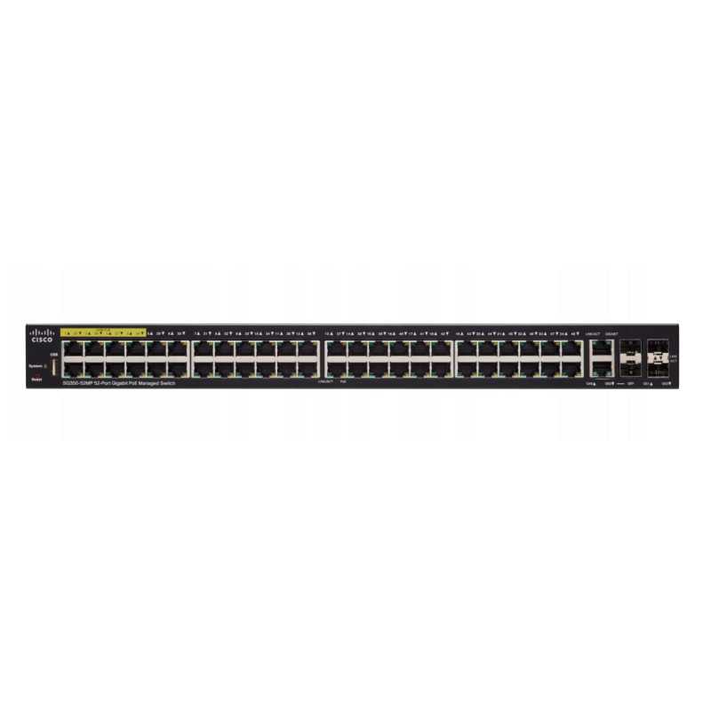 Cisco SG350-52MP | PoE Switch | 48x 1000Mb/s Max PoE, 740W, 2x Combo(RJ45/SFP) + 2x SFP, Managed - Image 3