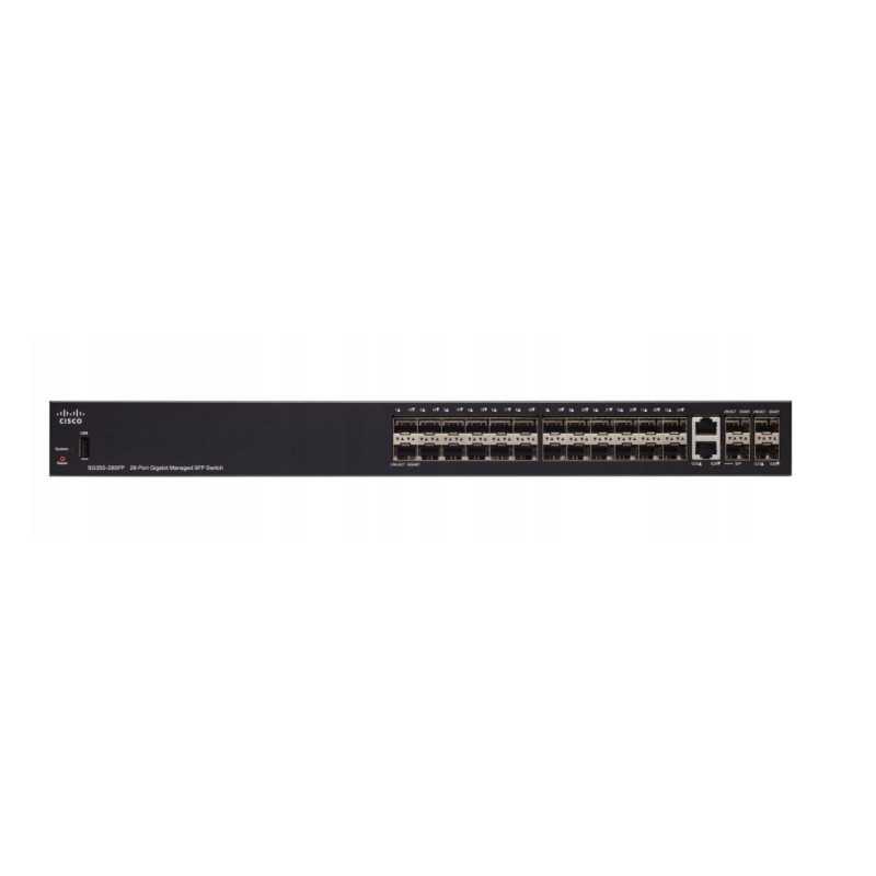 Cisco SG350-28SFP | SFP Switch | 24x SFP, 2x Combo(RJ45/SFP) + 2x SFP, Administrado - Imagen 2