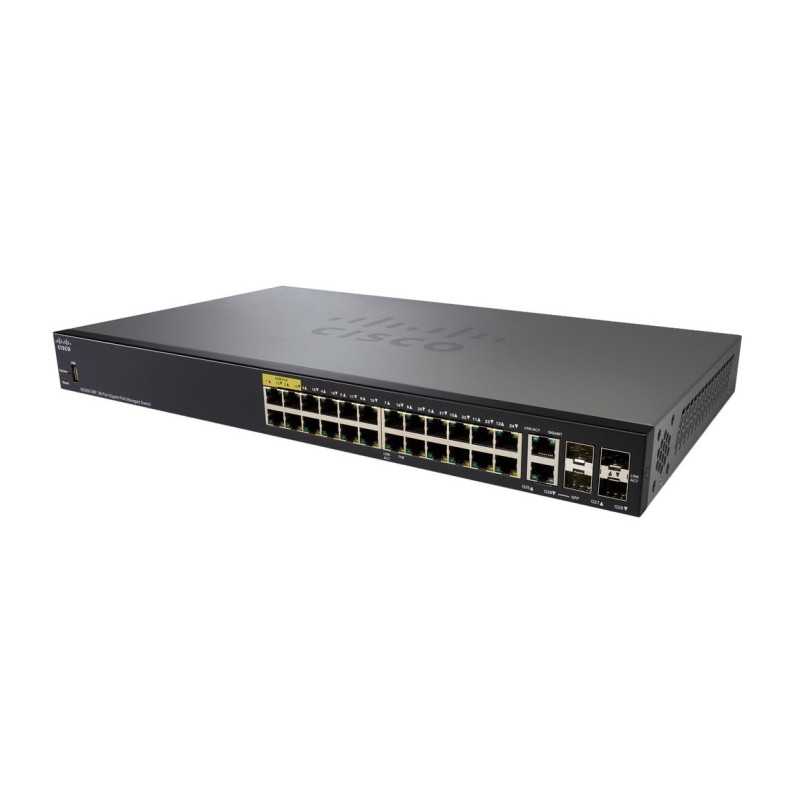 Cisco SG350-28P | Switch PoE | 24x 1000Mb/s PoE, 195W, 2x Combo(RJ45/SFP) + 2x SFP, Řízený - Obrázek 3