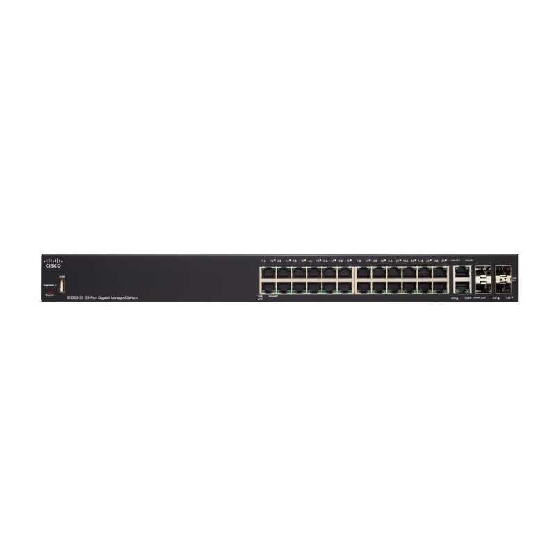Cisco SG350-28 | Switch | 24x 1000Mb/s, 2x Combo(RJ45/SFP) + 2x SFP, Administrado - Imagen 2
