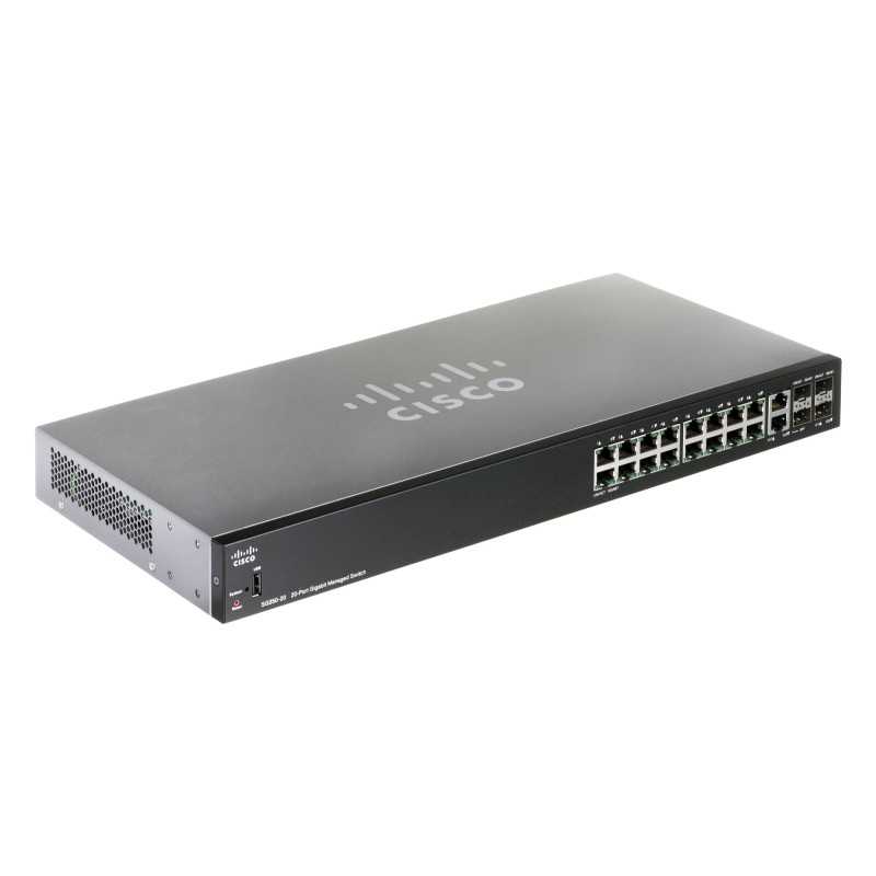 Cisco SG350-20 | Schalter | 16x 1000Mb/s, 2x Combo(RJ45/SFP) + 2x SFP, Verwaltet - Bild 2