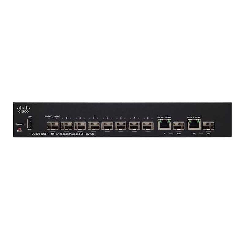 Cisco SG350-10SFP | SFP Switch | 8x SFP, 2x Combo(RJ45/SFP), gestionado - Imagen 2