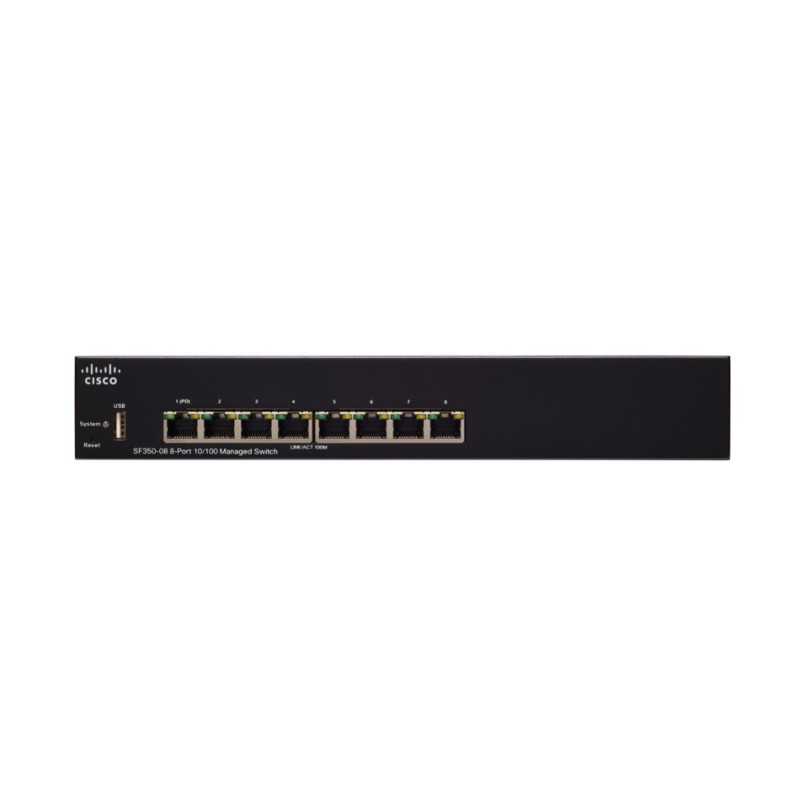Cisco SF350-08 | Switch | 8x 100Mb/s, gestionado - Imagen 2