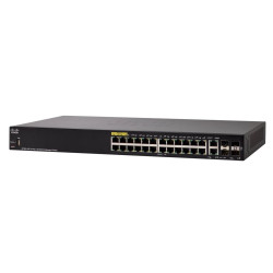 Cisco SF350-24P | Switch | 24x 100Mb/s PoE, 185W, 2x...