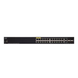 Cisco SF350-24P | Switch | 24x 100Mb/s PoE, 185W, 2x Combo(RJ45/SFP) + 2x SFP, gerenciado - Imagem 3