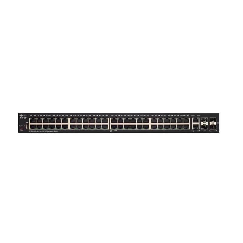 Cisco SF350-48 | Schalter | 48x 100Mb/s, 2x 1Gb/s Combo + 2x SFP, Verwaltet - Bild 2