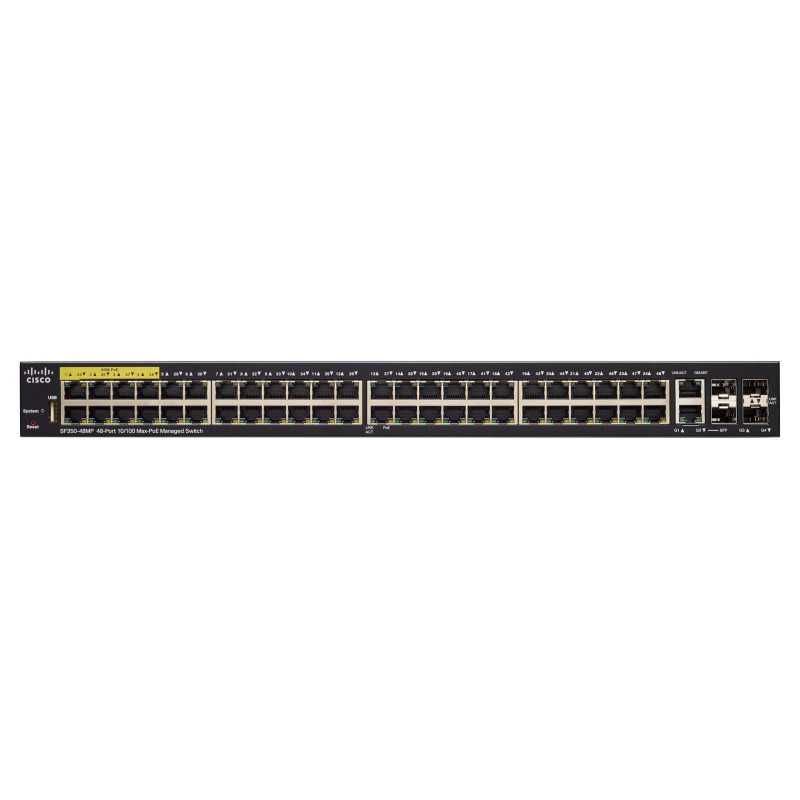 Cisco SF350-48MP | Switch | 48x 100Mb/s Max PoE, 740W, 2x Combo(RJ45/SFP) + 2x SFP, gestionado - Imagen 3