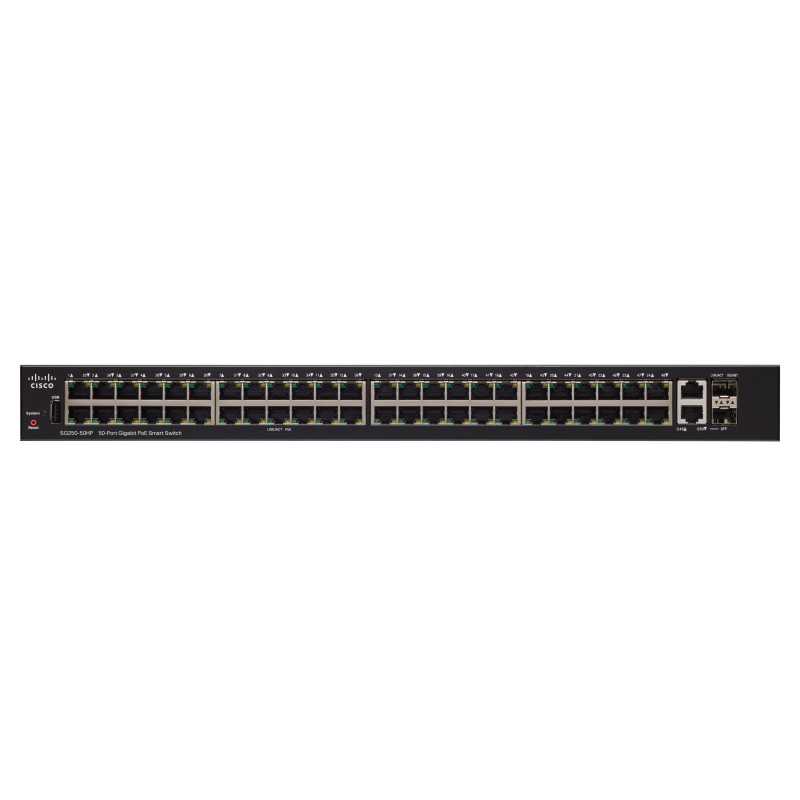 Cisco SG250-50HP | PoE Switch | 48x 1000Mb/s PoE/PoE+, 2x 1Gb/s Combo, PoE 192W, Managed - Image 2