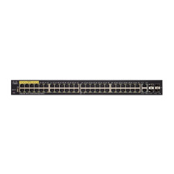 Cisco SF350-48P | Switch | 48x 100Mb/s PoE, 382W, 2x Combo(RJ45/SFP) + 2x SFP, Zarządzalny - Zdjęcie 2