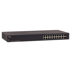 Коммутатор Cisco SG250-18, 16x 1000Mb/s, 2x 1Gb/s Combo,...