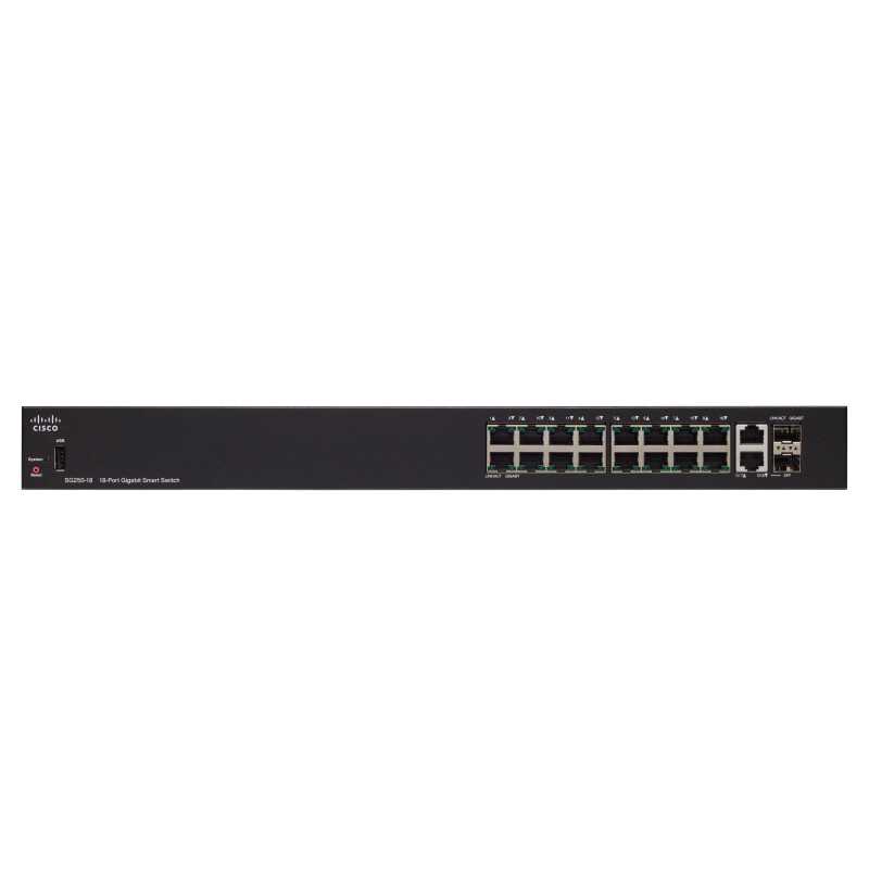 Cisco SG250-18 | Switch | 16x 1000Mb/s, 2x 1Gb/s Combo, gestionado - Imagen 2