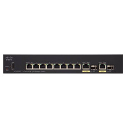 Cisco SF352-08P | Switch | 8x 100Mb/s Max PoE, 62W, 2x 1Gb/s Combo(RJ45/SFP) , gerenciado - Imagem 2