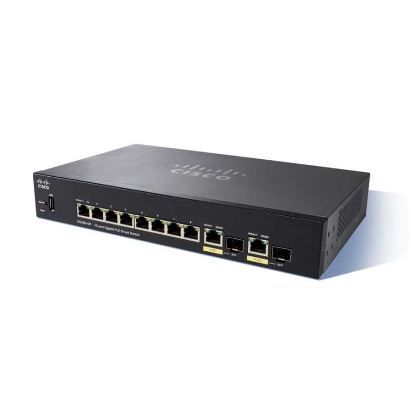 Cisco SG250-10P | PoE-Switch | 8x 1000Mb/s PoE/PoE+, 2x 1Gb/s Combo, 62W, PoE-Eingang, verwaltet - Bild 2